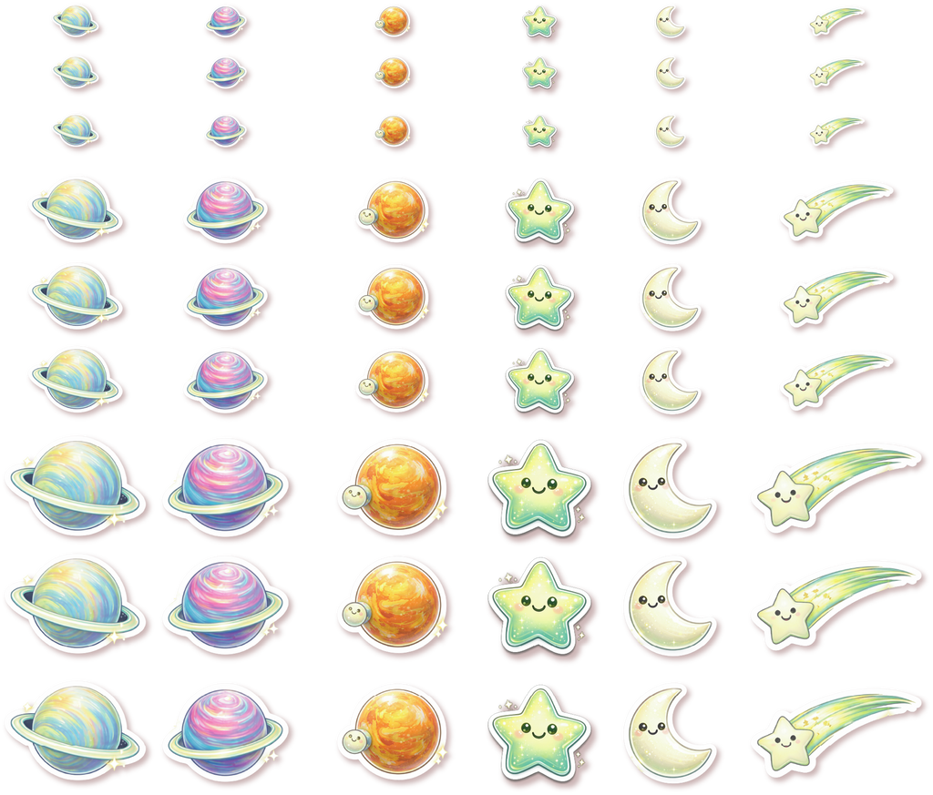 glow galaxy 54 piece set