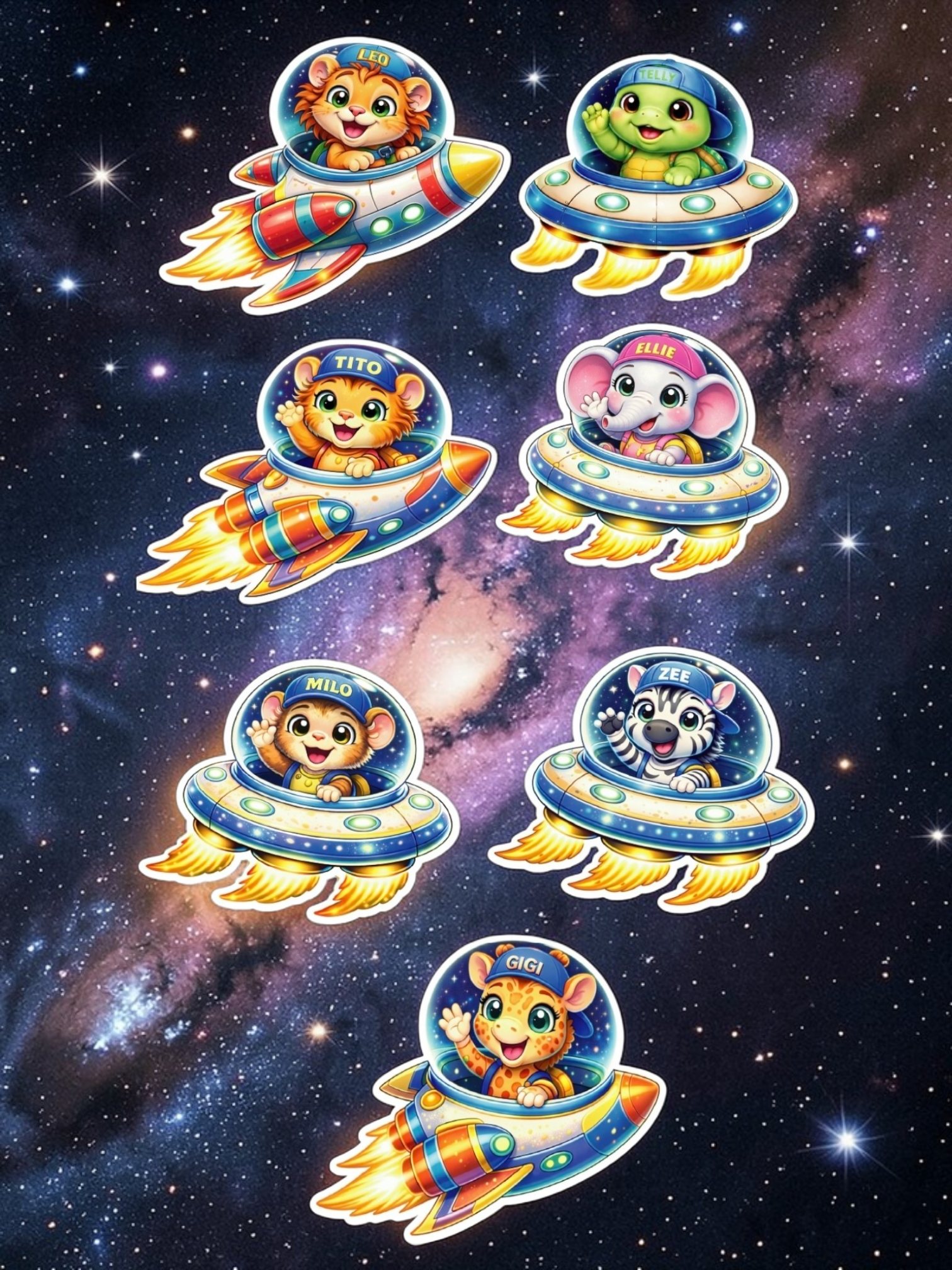 Glow Galaxy Crew – 7 Pack Bundle