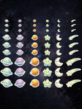 Glow Galaxy Stars - 54-Piece Mini Galaxy Set
