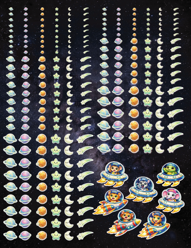 Glow Galaxy Ultimate Bundle – 270pc Stars + Crew